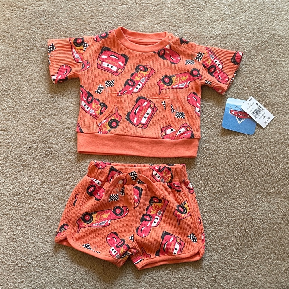 Disney Pixar Cars Two Piece Matching Outfit - Newborn